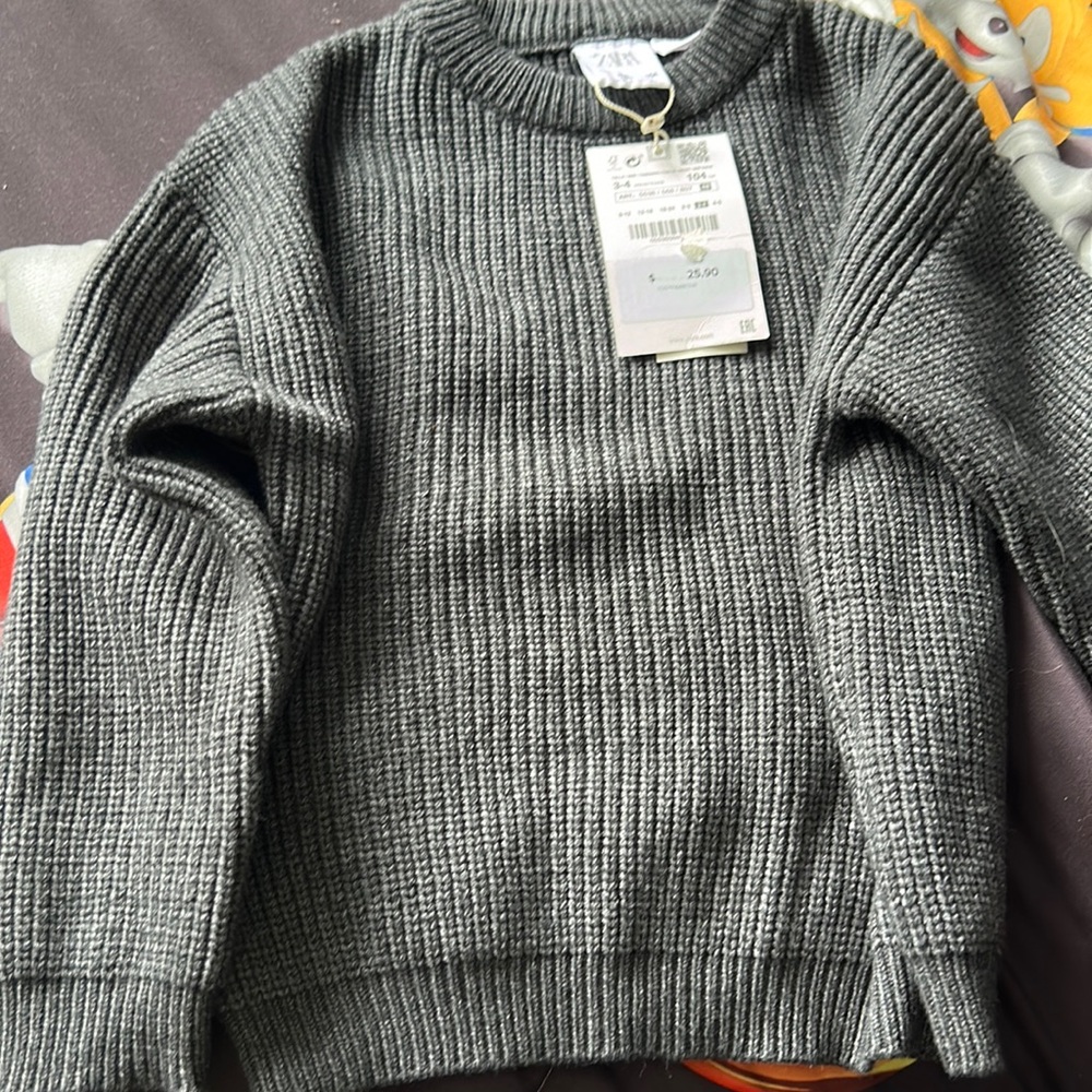 Zara boys sweater size 3-4 years NWT